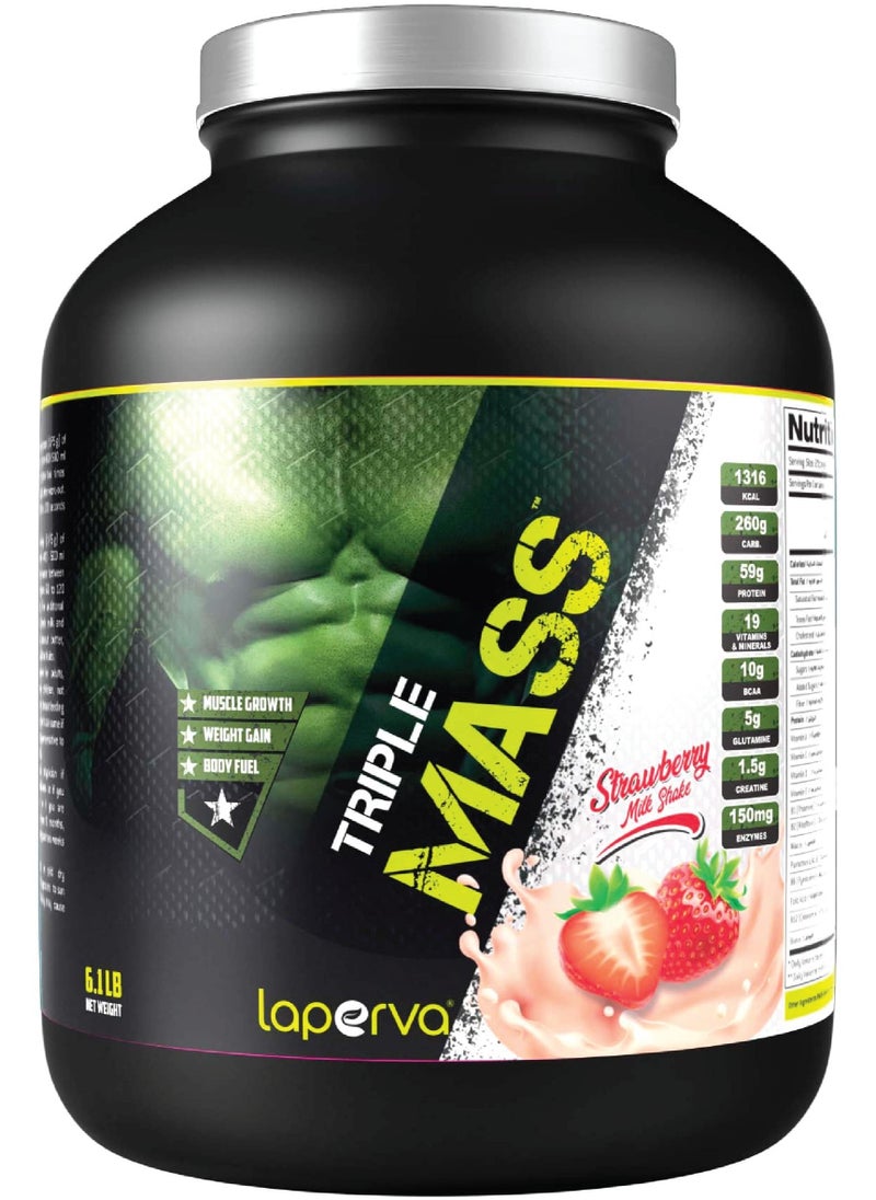 Laperva Triple Mass Milk Shake - Strawberry 6.1 LB