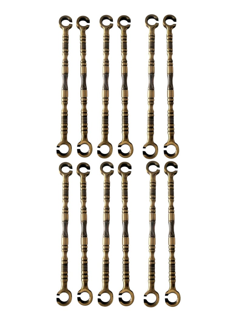 nooks Stainless Steel saliya 16mm Hook and Ceiling Rod heavt Duty Hanging Accessories Set in PVD Coating Antique Brass Finishing for Swings and jhula for Indoor Outdoor 12 - Image 1