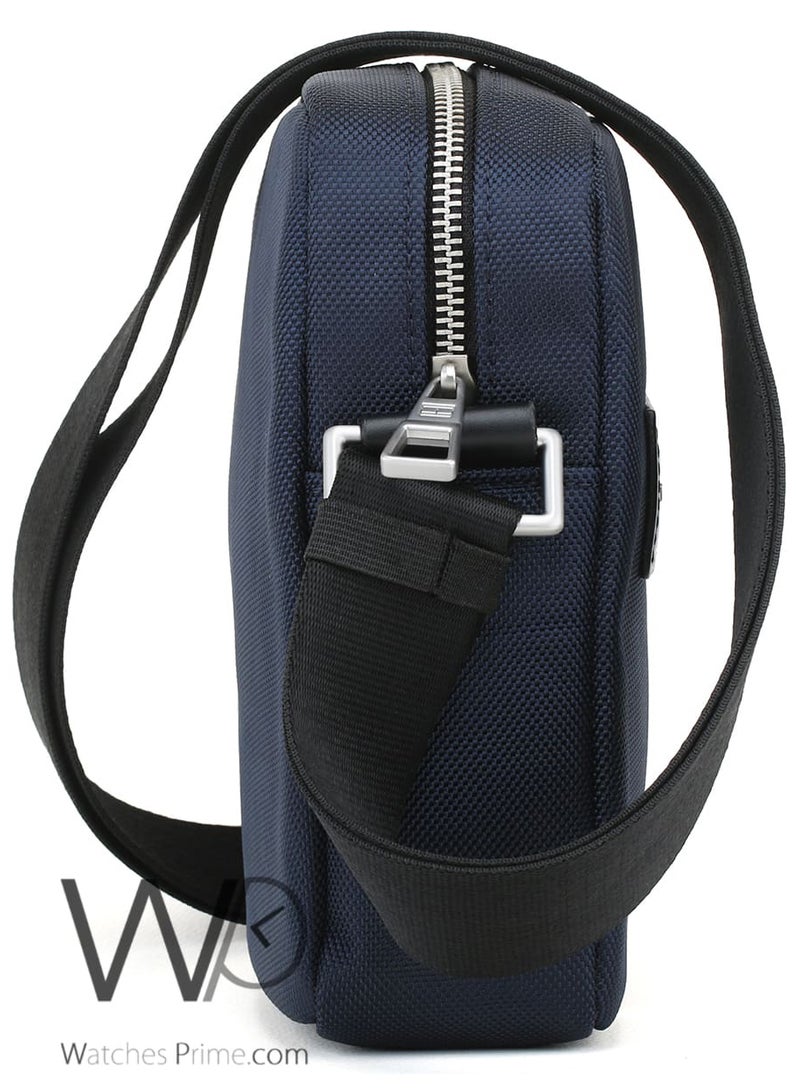 Tommy Icons Blue Nylon Original Tommy Hilfiger Flag Crossbody Messenger Mens Bag - Image 5