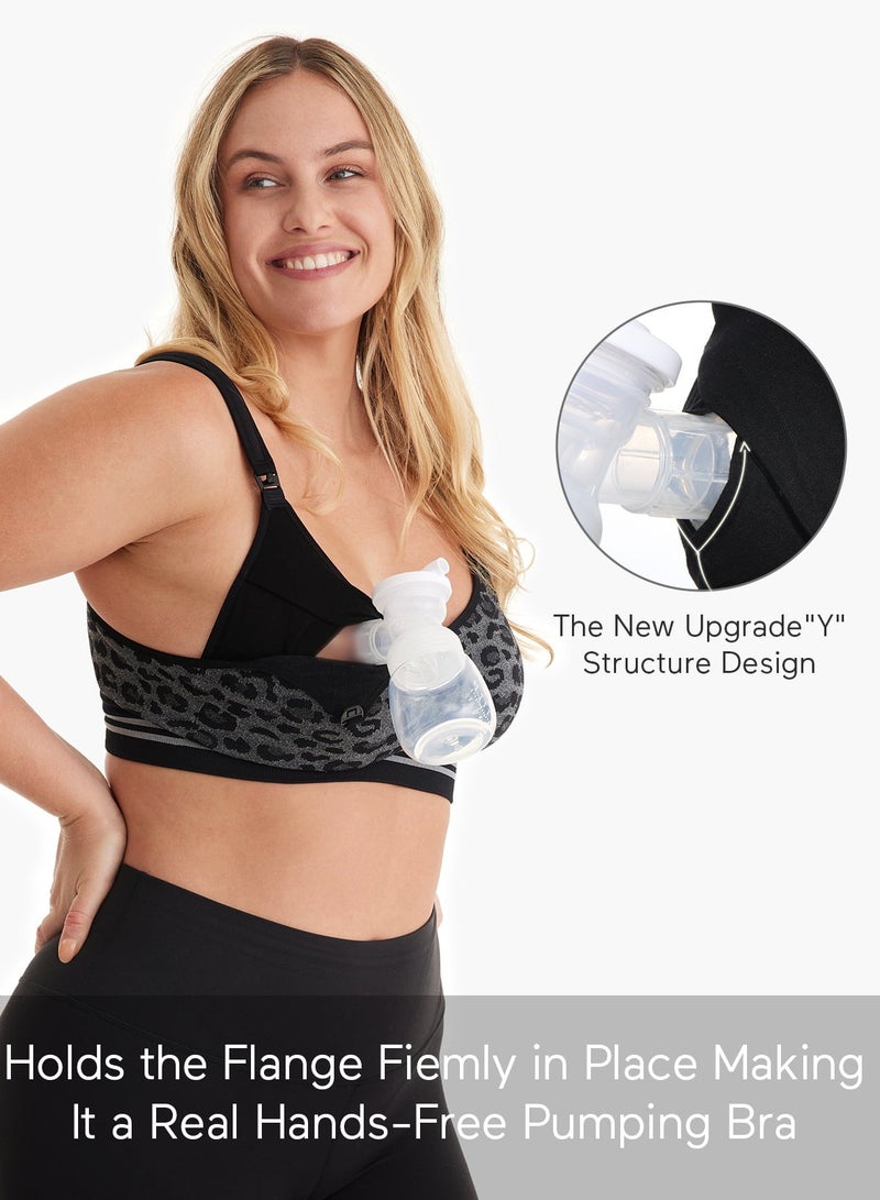 Momcozy Hands Free Pumping Bra, Maternity Nursing Bras Support for Spectra, Medela, Elvie, Willow and More  - Image 3