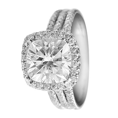Peora Silver Plated Cubic Zirconia Studded Solitaire Finger Ring Engagement Anniversary Jewellery Gift For Women - Image 1