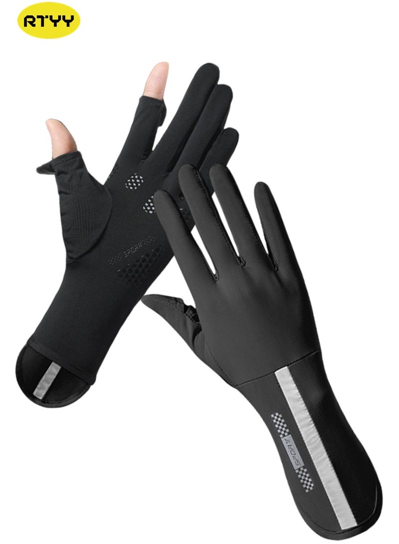 RTYY Women's gloves, driving gloves, non-slip sun protection summer UV protection long gloves - Image 1