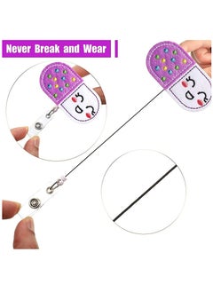 KASTWAVE Felt Nurse Badge Reels, Pill Bandage, and Syringe Retractable Badge Holder Cute Nursing Name ID Badge Holders with Alligator Clip for Nurse Doctor Teacher Student (3 Pieces)  - Image 4
