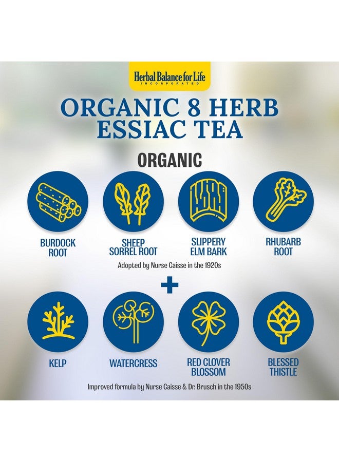 Herbal Balance for Life Organic Essiac Tea 8 Herb Blend, 16 Packs, 128 Servings - 16 Oz, with Sheep Sorrel Roots, More Potent 8-herb Essiac Tea Formula by Nurse Rene Caisse & Dr. Charles Brusch in 1950s by Herbal balance for Life - Image 2