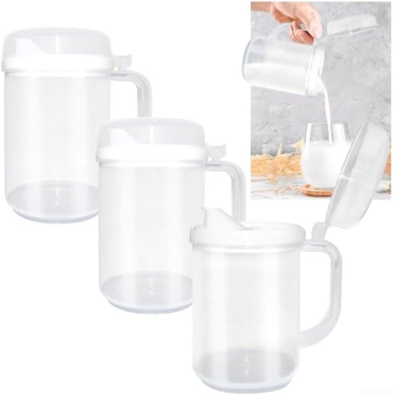 Spill-Proof Kids Pitcher: Transparent Plastic Pitcher With Lid - Easy-Hold Anti-Drip Spout Small Pitcher for Home and Classroom Use - Image 1