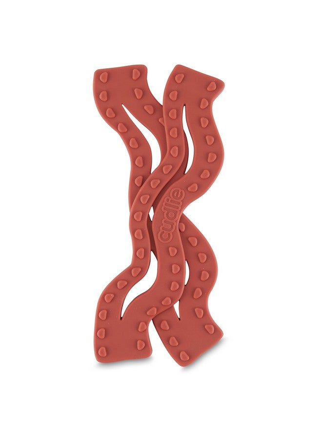 Cudlie 2-Pack Food Grade Silicone Teether - BPA Free, Fun Food Shapes for Soothing Baby's Sore Gums - Image 3