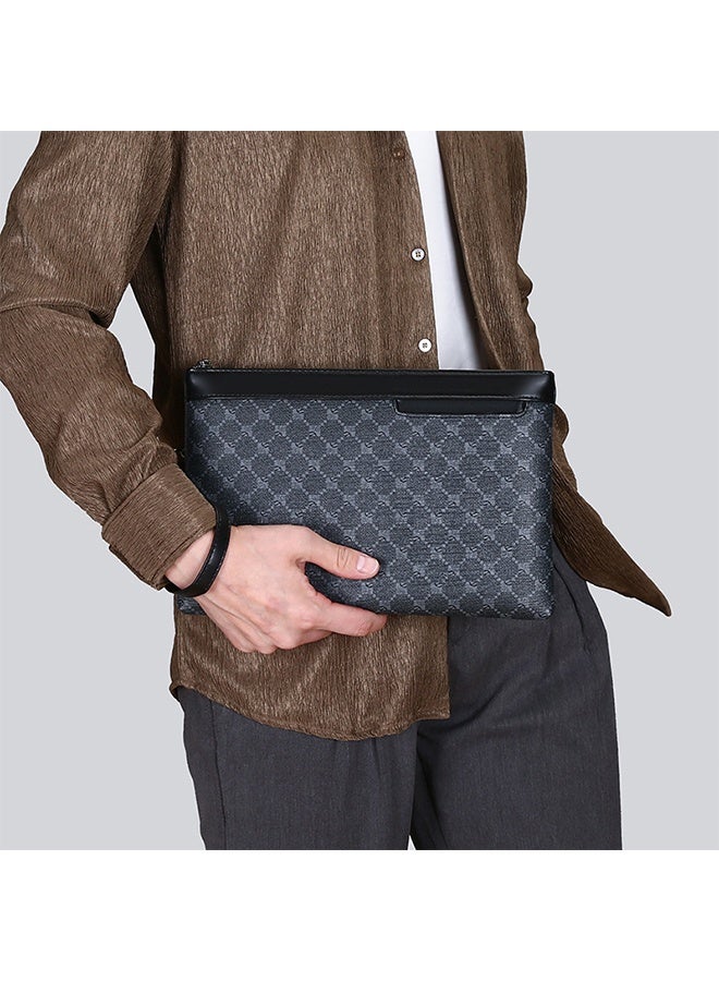Men's Textured Clutch Bag Stylish large capacity handheld bag for both business and leisure - Image 5