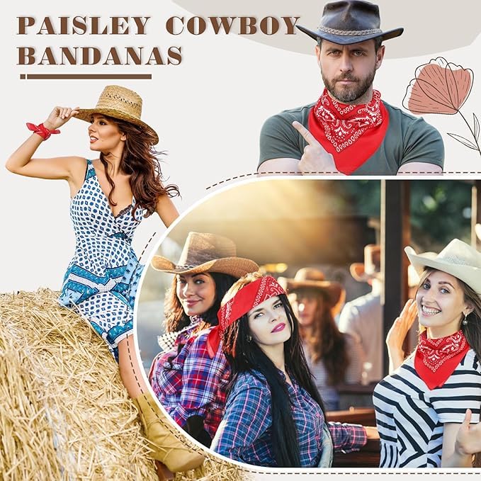 SPIN CART Soft Breathable Cotton Paisley Bandana For Men & Women (3, Red) - Image 5