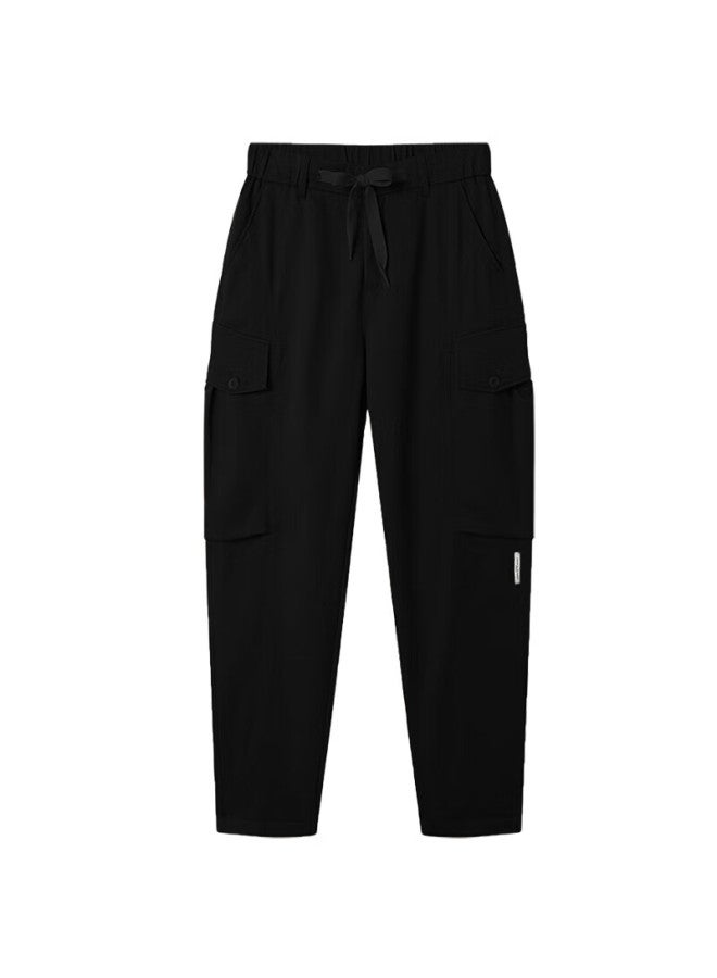 Markless Men's Casual Pants Autumn Winter Large Pocket Wrinkle-resistant Comfortable Straight Trousers 3868 Black 36 - Image 4