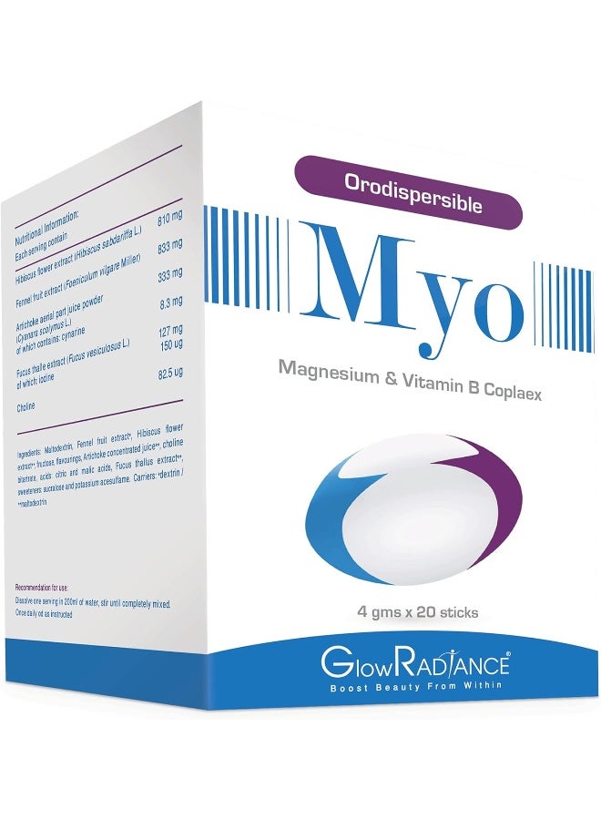 GlowRadiance Myo Magnesium & Vitamin B Coplaex (4G Sticks, 20'S) - Image 1
