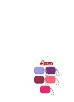 5 Pack Shockproof Case For Airpod Pro Silicone Protective Case Shockproof Case Ultra Slim Cover with Keychain Carabiner Multicolour