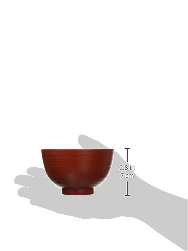 Happy Sales HSWF201R Japanese Soup Rice Bowl with Lid  Red - Image 2