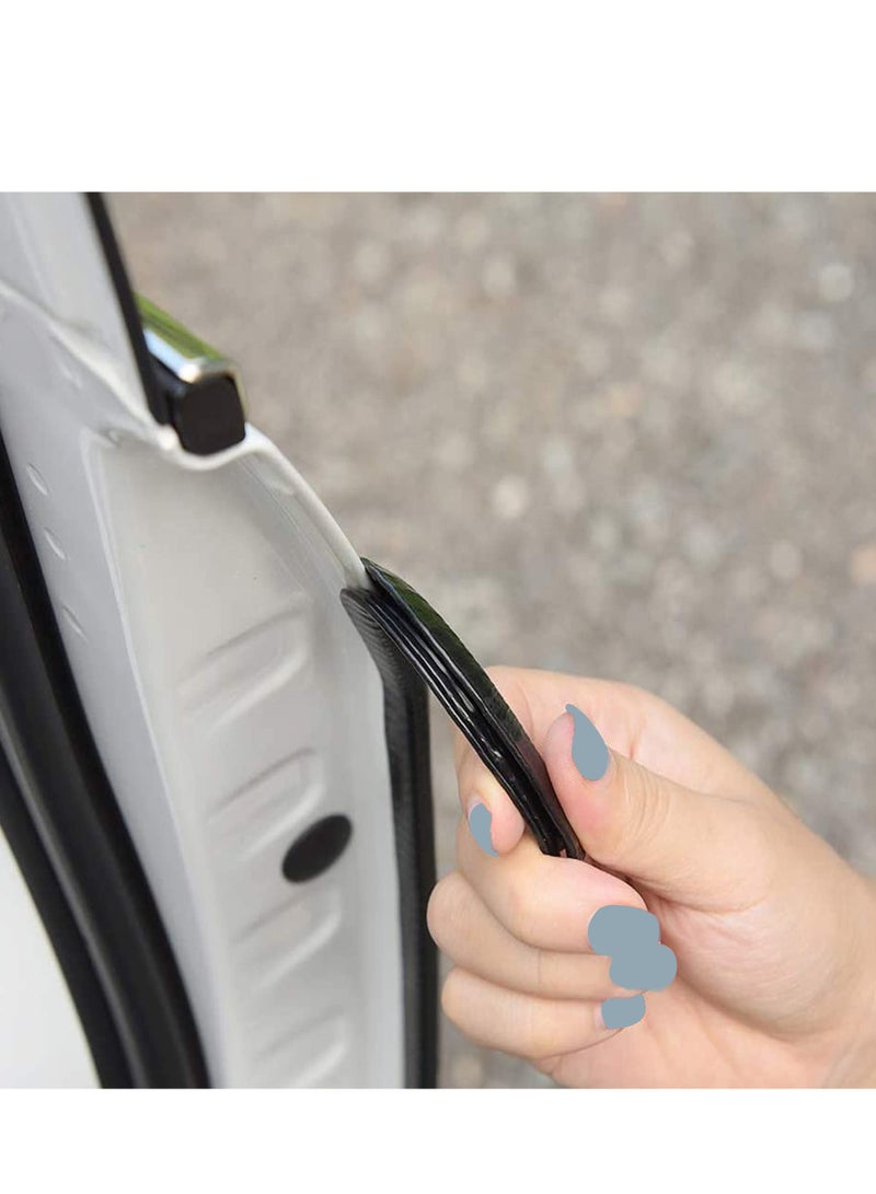 KASTWAVE Car Door Edge Protector Guards, Automaze U Shape Edge Trim Rubber Strip Seal Protector, Protection Door Edge Anti-Collision Rubber Clips Fit for Most Car, Black, 16Ft(5M) - Image 2