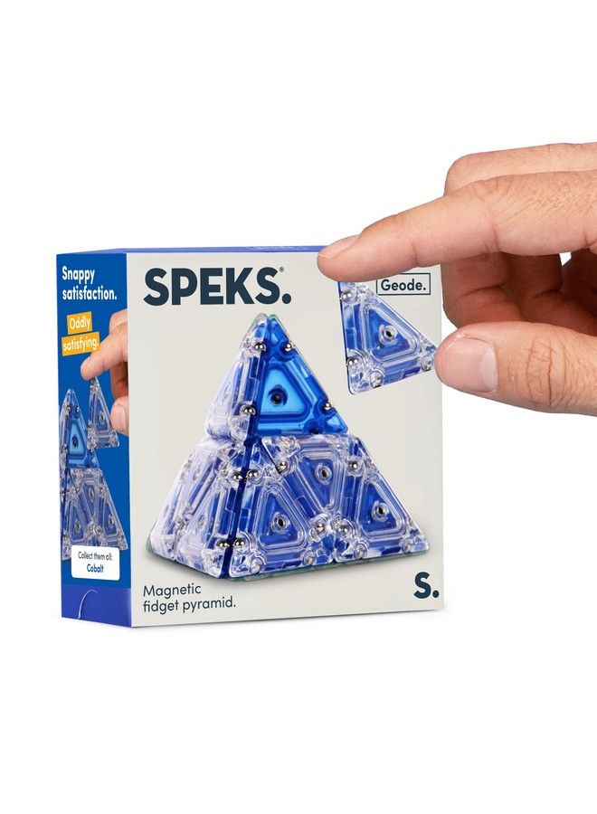Speks Geode Pyramid 12Piece Building Set Cobalt Fun Desk Toy For Adults - Image 2
