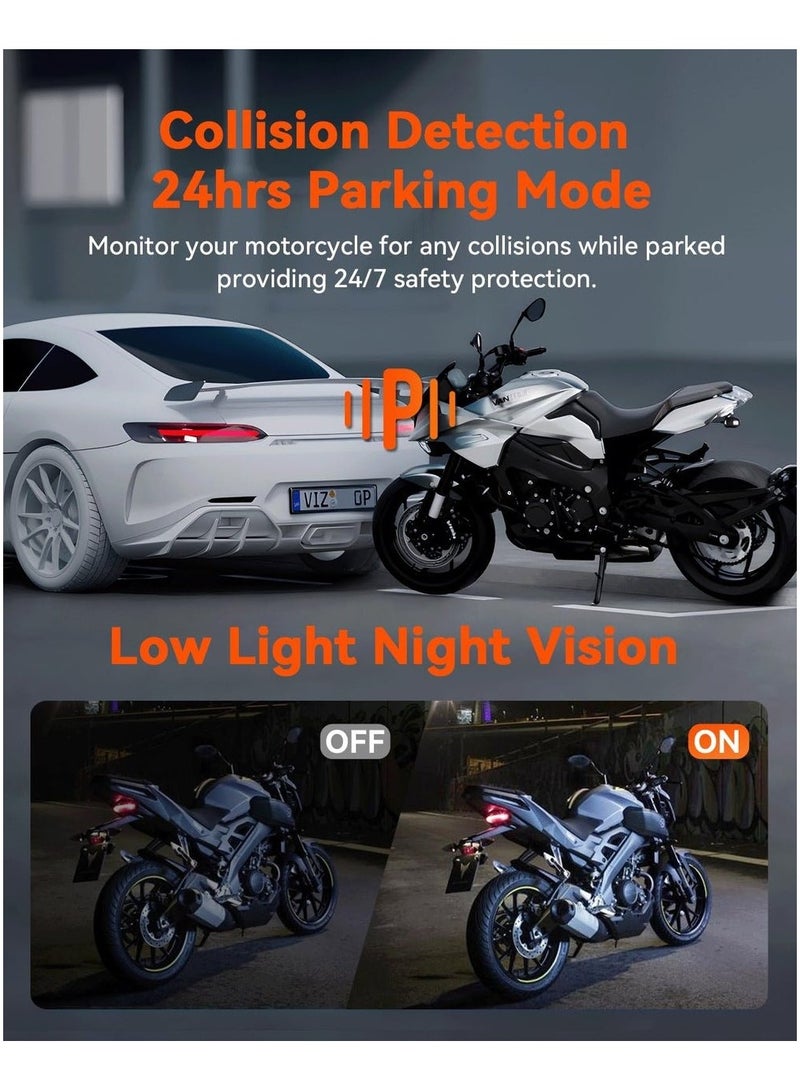 Vantrue Venture F1 Front and Rear Motorcycle Dash Cam 4K+1080P Waterproof - Image 3