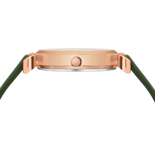 LOUIS DEVIN Green Silicone Strap Analog Wrist Watch for Women (Green Dial) | LD-CKL191-GRN - Image 4