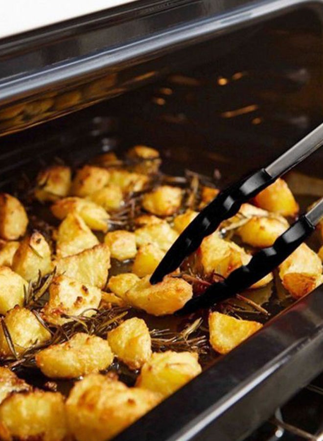 طقم أدوات طهي من السيليكون مكوّن من 10 قطع أسود 3.2x1.3x0.9سم - Image 2