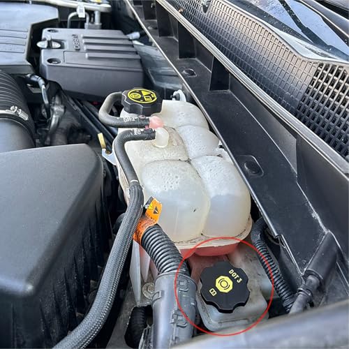 Femory 20760280 Dot 3 Brake Fluid Cap Fit for Cadillac Escalade ESV Chevy Suburban Tahoe Chevrolet Silverado Traverse Volt Colorado Corvette & GMC Yukon Sierra Acadia Canyon & Buick Enclave Lucerne - Image 4