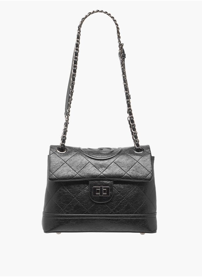 Celeste Women Quilted Crossbody Bag with Adjustable Strap and Twist Clasp Closure  - Image 1