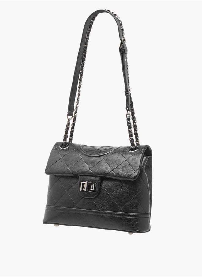 Celeste Women Quilted Crossbody Bag with Adjustable Strap and Twist Clasp Closure  - Image 3