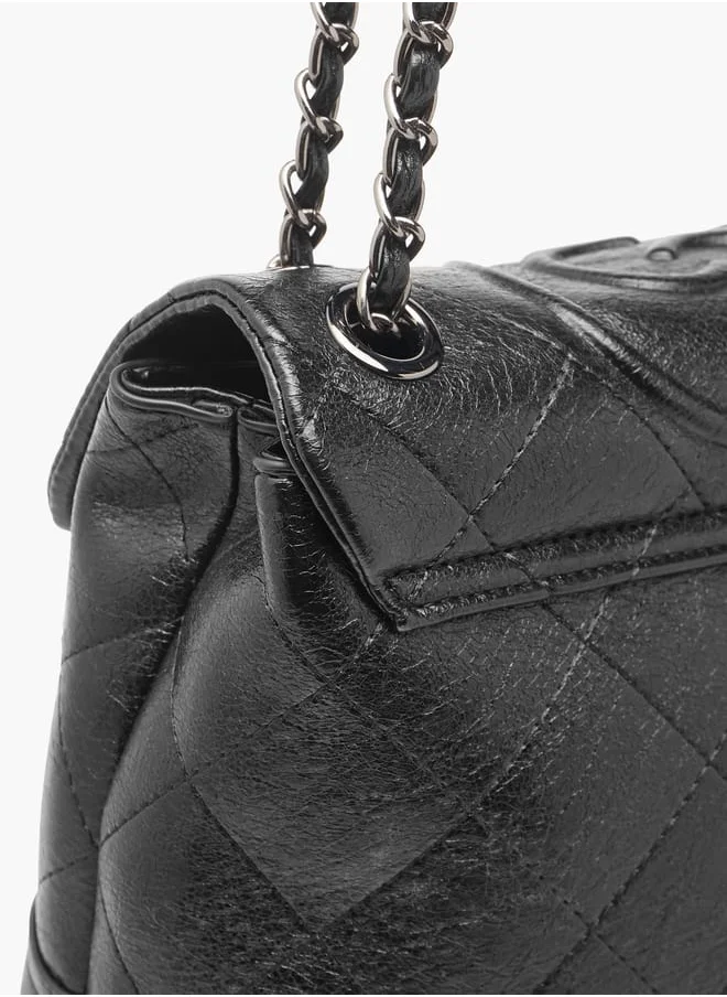 Celeste Women Quilted Crossbody Bag with Adjustable Strap and Twist Clasp Closure