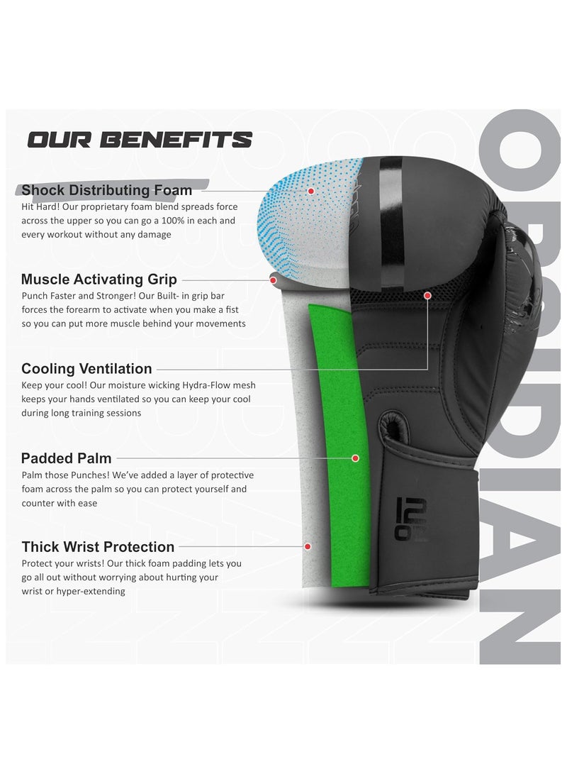 ستاربرو قفازات ملاكمة من حجر السج غير اللامع من ستاربرو، قفازات ملاكمة للرجال والنساء للتدريب والكيك بوكسينج من الجلد الصناعي، الوزن 236.59، 295.74، 354.88، 414.03 و473.18 مل، بالون أسود معدات رياضية - ألعاب رياضية - معدات رياضية وصالة ألعاب رياضية - Image 2