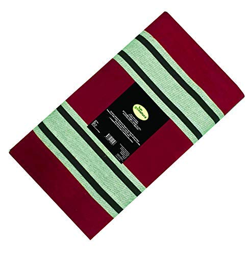 GONATURS Size Adjustable Hemmed Side Bordered Cotton Canvas Cloth for Traditional Wooden Easy Chair – Stitched and Ready to Use-Double Layered (Side Bordered Dark Cyan) - Image 1