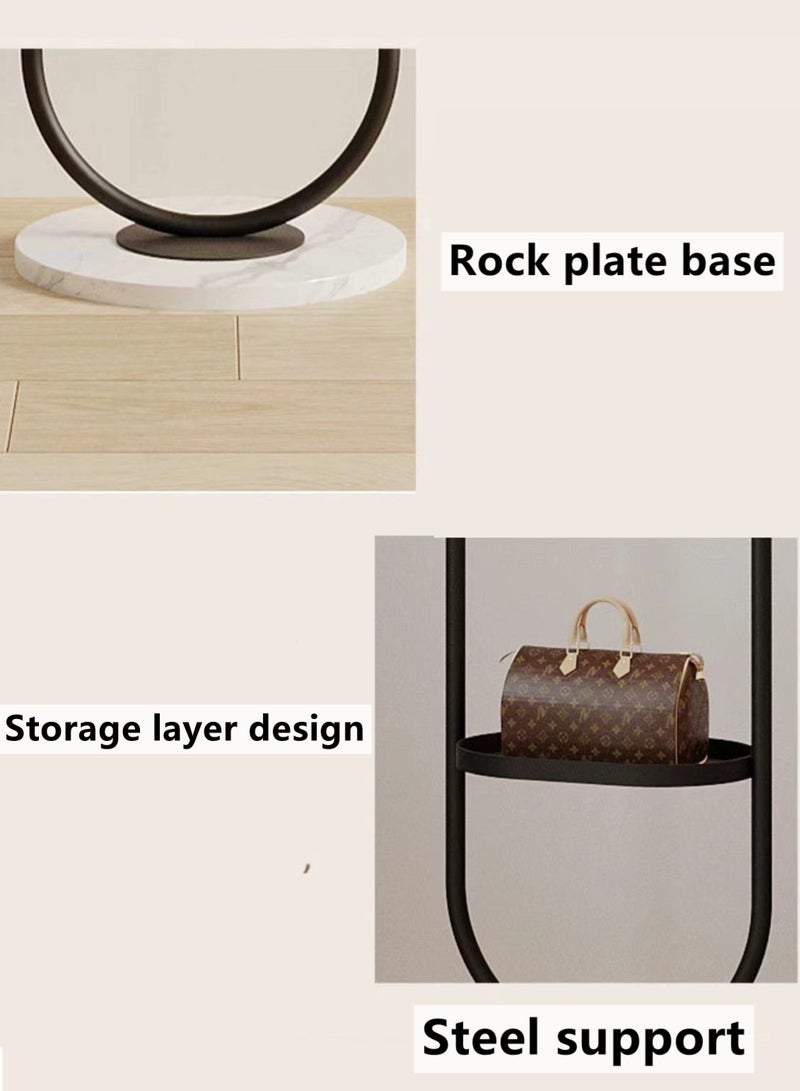 كوتيس شماعة معاطف معدنية، شماعة ملابس، شماعات ملابس، شماعات ملابس مستقلة، مدخل، حامل شماعات معاطف، منزل، فندق، تجزئة، فولاذ أسود/أبيض، 32×190 سم - Image 4