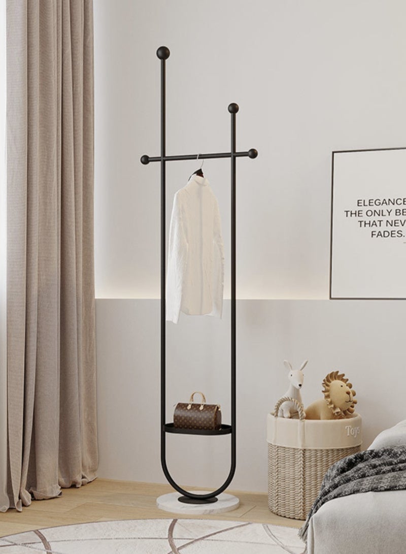 كوتيس شماعة معاطف معدنية، شماعة ملابس، شماعات ملابس، شماعات ملابس مستقلة، مدخل، حامل شماعات معاطف، منزل، فندق، تجزئة، فولاذ أسود/أبيض، 32×190 سم - Image 3