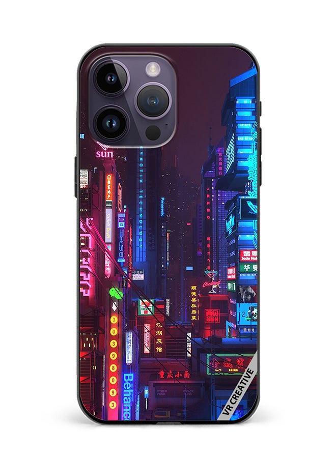 VR CREATIVE Protective Case Cover For Apple iPhone 16 Pro Street Nights Design Multicolour - Image 1