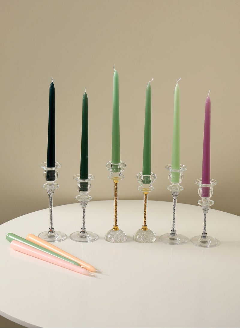 10-Inch /25cm Gradient Green Fruity Scented Taper Candles, Set of 4 - Gift Box Set for Wedding & Party Atmosphere, Table Decor, Light Fragrance - Image 2