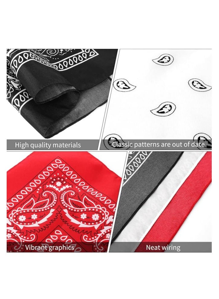 SRLIWHITE Versatile Paisley Bandana Set, 6 Pack Polyester Headbands, Square Scarves, Cowboy Bandanas for Men, Women, Ideal for Hip-Hop, Cycling, Handkerchief Use - Image 2