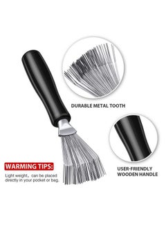 BOAO 2 Pieces Hair Brush Cleaning Tool Comb Cleaning Brush Comb Cleaner Brush Hair Brush Cleaner Mini Hair Brush Remover For Removing Hair Dust Home And Salon Use (Black)  - Image 4