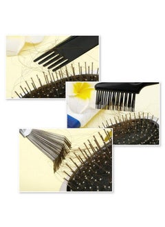 BOAO 2 Pieces Hair Brush Cleaning Tool Comb Cleaning Brush Comb Cleaner Brush Hair Brush Cleaner Mini Hair Brush Remover For Removing Hair Dust Home And Salon Use (Black)  - Image 5