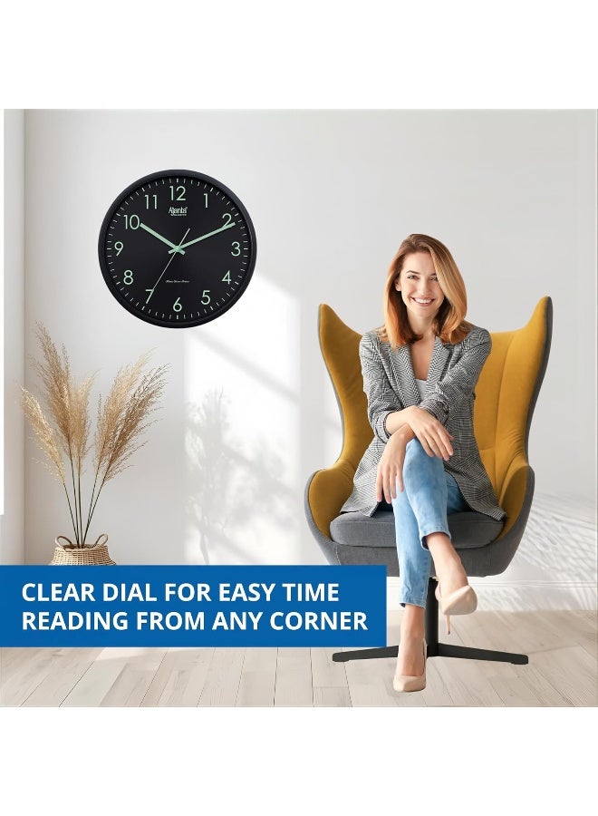Ajanta Home Décor Wall Clock 1157 – Green | Silent Sweep Movement, Accurate Quartz Timekeeping | Stylish Wall Clock for Home & Office - Image 5