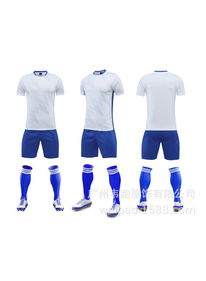 White Short Sleeve Football Jersey - Image 1