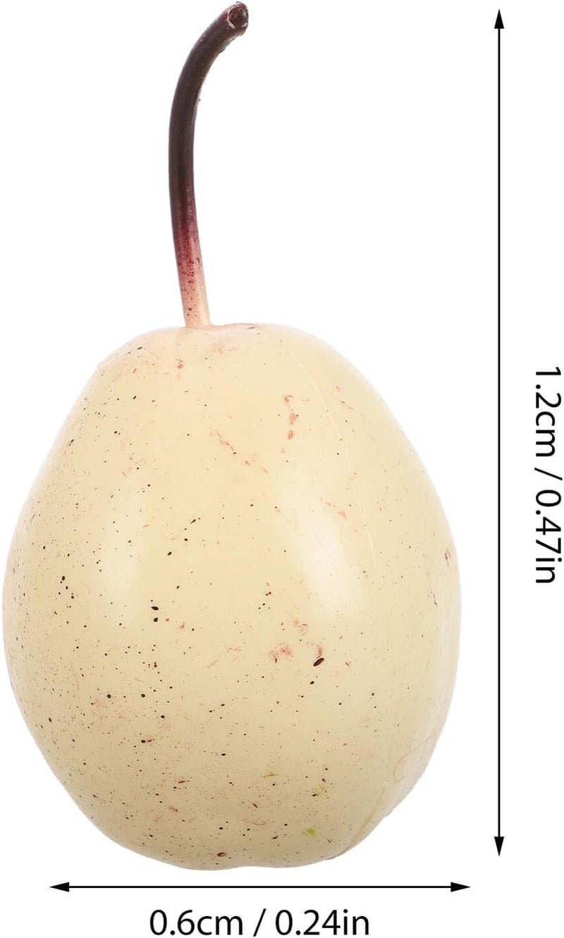 KICHOUSE Realistic Artificial Yellow Pear Decorative Plastic Fruit Model, Lifelike Fake Pear for Home Kitchen Cabinet Décor, Photography Prop, - Image 2