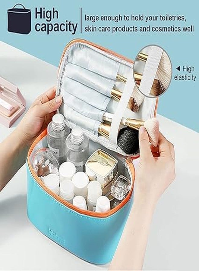 CARTSHOPPER Professional Makeup Train Case Cosmetic Toiletry Bag Travel Organizer Make up Artist Master Waterproof Case Portable Storage with Adjustable Dividers Accessories Tools Brushes Pouch(Black) - Image 4