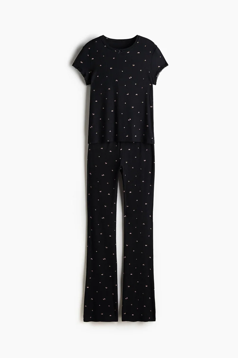 اتش اند ام بيجاما من القطن المرن