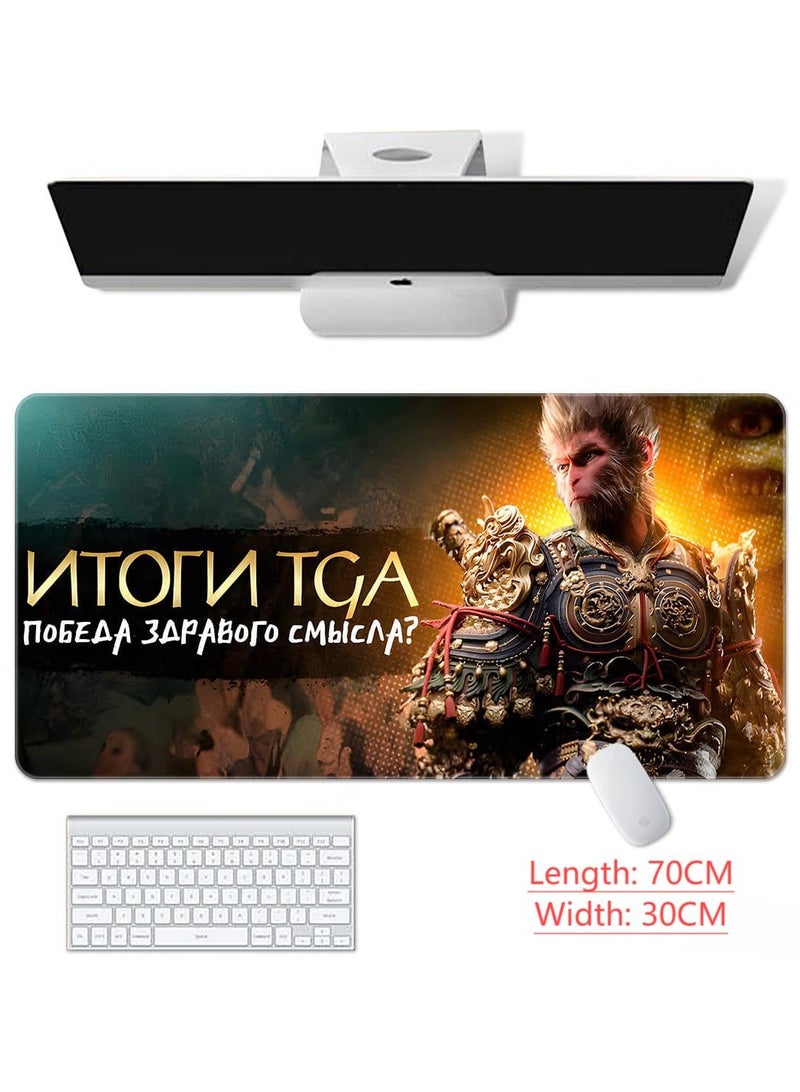 Black Myth Wukong Mousepad large game computer Mousepad, Gaming Mouse Pad Black Myth: Wukong, Extended Large Mouse Mat Desk Pad, Stitched Edges Mousepad, Long Non-Slip Rubber Base Mice Pad, Black Myth: Wukong Mouse Pad Keyboard Pad for Students Office Gaming