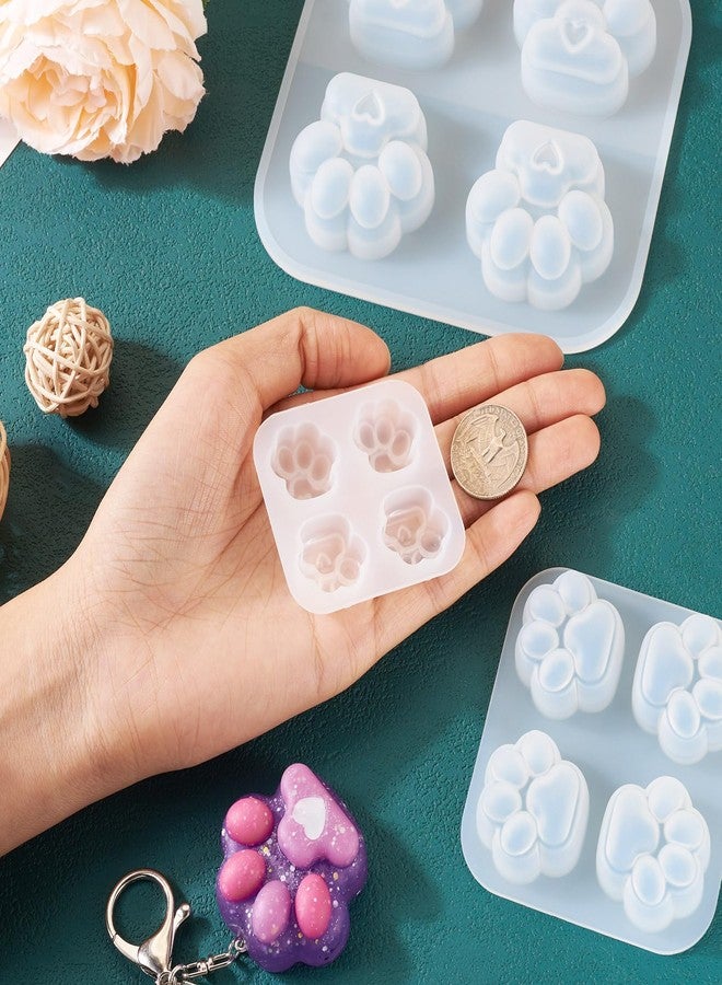 Boutigem 3Pcs Paw Print Silicone Mold Cat Footprint Resin Casting Molds 50-120mm for Cabochons Keychain Earring Epoxy Resin Jewelry Making Decor - Image 5