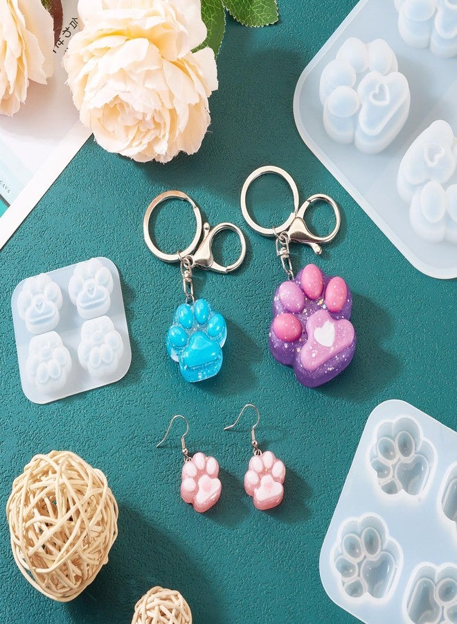 Boutigem 3Pcs Paw Print Silicone Mold Cat Footprint Resin Casting Molds 50-120mm for Cabochons Keychain Earring Epoxy Resin Jewelry Making Decor - Image 4