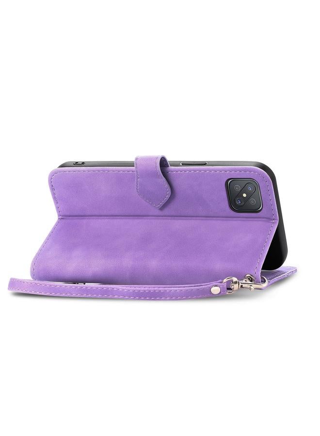 اس-توب جراب هاتف OPPO Reno4 Z 5G من الجلد بسحاب منقوش بالزهور - Image 5