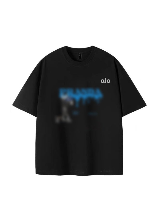 Alo World casual printed men's T-shirt with simple brand logo is a multi-purpose sportswear suitable for daily leisure. - Image 2
