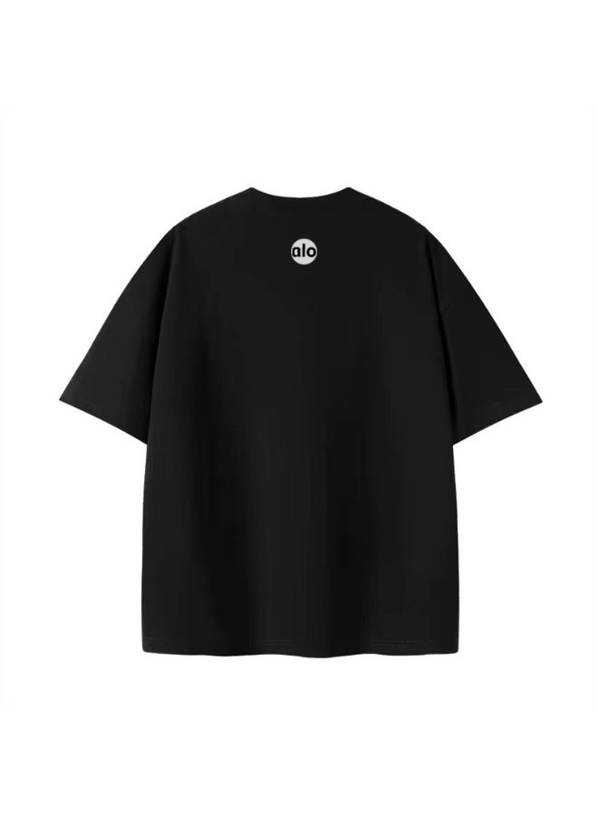 Alo World casual printed men's T-shirt with simple brand logo is a multi-purpose sportswear suitable for daily leisure. - Image 3