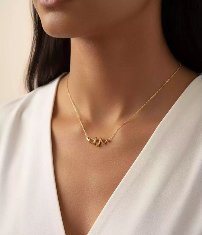 Ruby Art Gold 18K Real Gold Women’s Necklace Snake Design -2.84  Gram - Image 2
