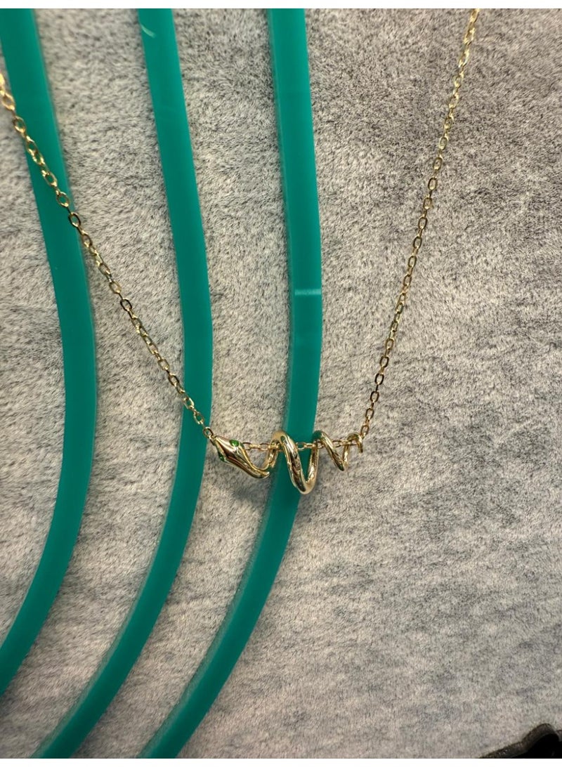 Ruby Art Gold 18K Real Gold Women’s Necklace Snake Design -2.84  Gram - Image 3