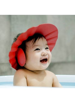 Kuber Industries Rubber Kids Adjustable Shower Cap For Wash Hair (Maroon) 54Km4196  - Image 1