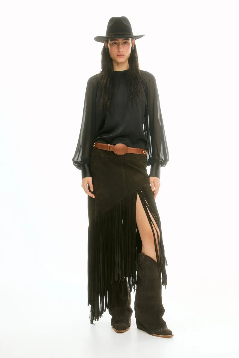 H&M Open-back satin blouse