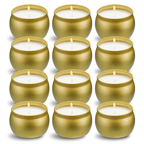 Tuyai Scented Candles Gift Set, 12 Pack Natural Soy Wax Single tin 4 oz for Family Gatherings, Festive Candles - Image 2